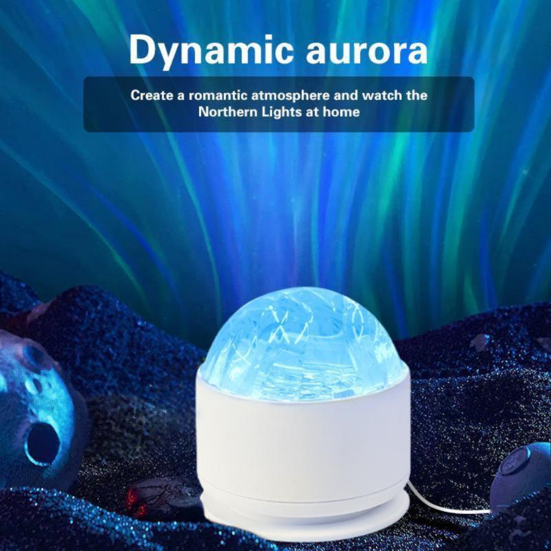 Aurora Projection Lamp, USB Rechargeable 16 Color LED Projector with Remote Control, Room Decor for Halloween Christmas Fall Winter, LED Party Light