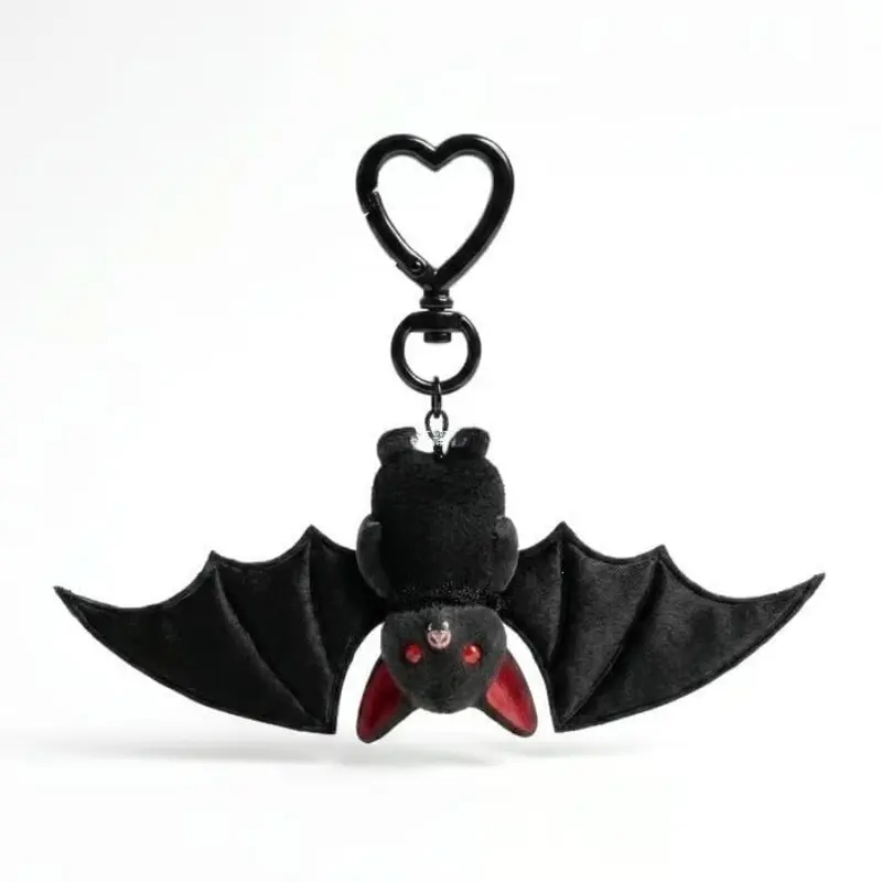 Cute Bat Plush Keychain, Flip-Fold Wings, Gothic Charm, Soft Vampire Doll Accessory, Perfect for Backpacks, Bags, Bookbags, Girl's Gift, Keychain Charms