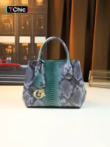 Women's Fashionable Snakeskin Pattern Handbag, Casual Large Capacity Tote Bag for Daily Used, Trendy Versatile High-quality Daily Commuting Bag