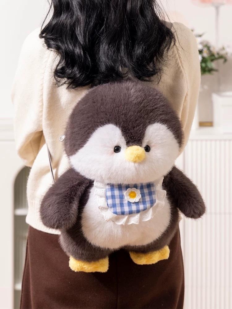 Cute Plush Penguin Backpacks Women Cartoon Fun Shoulder Bag New Trendy Personalized Girl Fashion Rucksack Kawaii Animal Knapsack