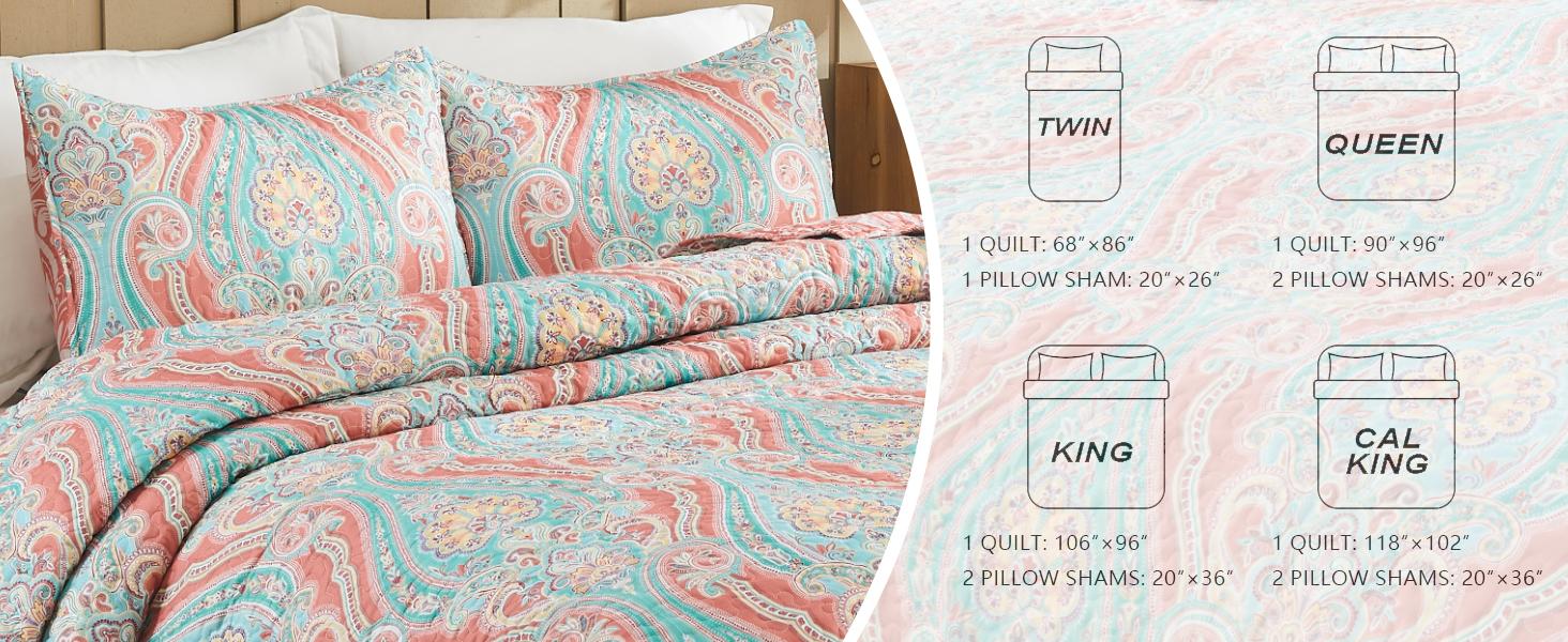 Vibrant Boho King Size Reversible Bohemian Striped Bedspread Comforter Microfiber Coverlet Bedding Set with Pillow Shams Vibrant Boho King Size Reversible Bohemian Striped Bedspread Comforter Microfiber Coverlet Bedding Set with Pillow Shams