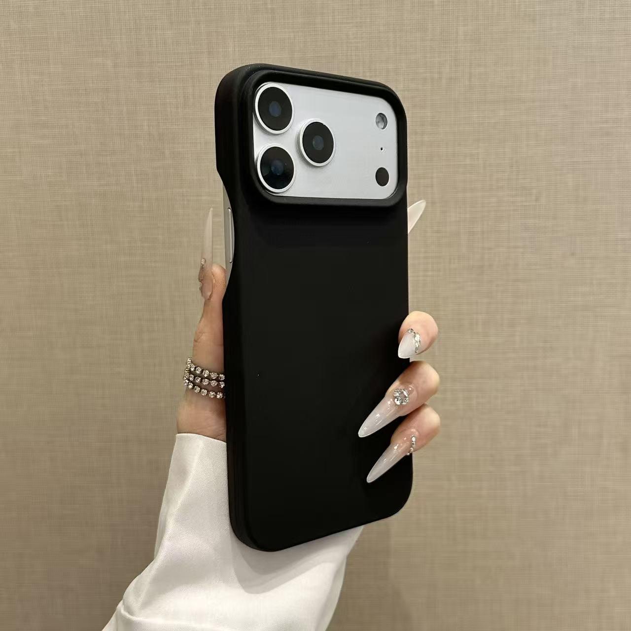 Solid color half-coverage case for iPhone 17 Pro Max, 15/16 Pro, drop-proof, minimalist frosted texture, premium feel, protective case 17.