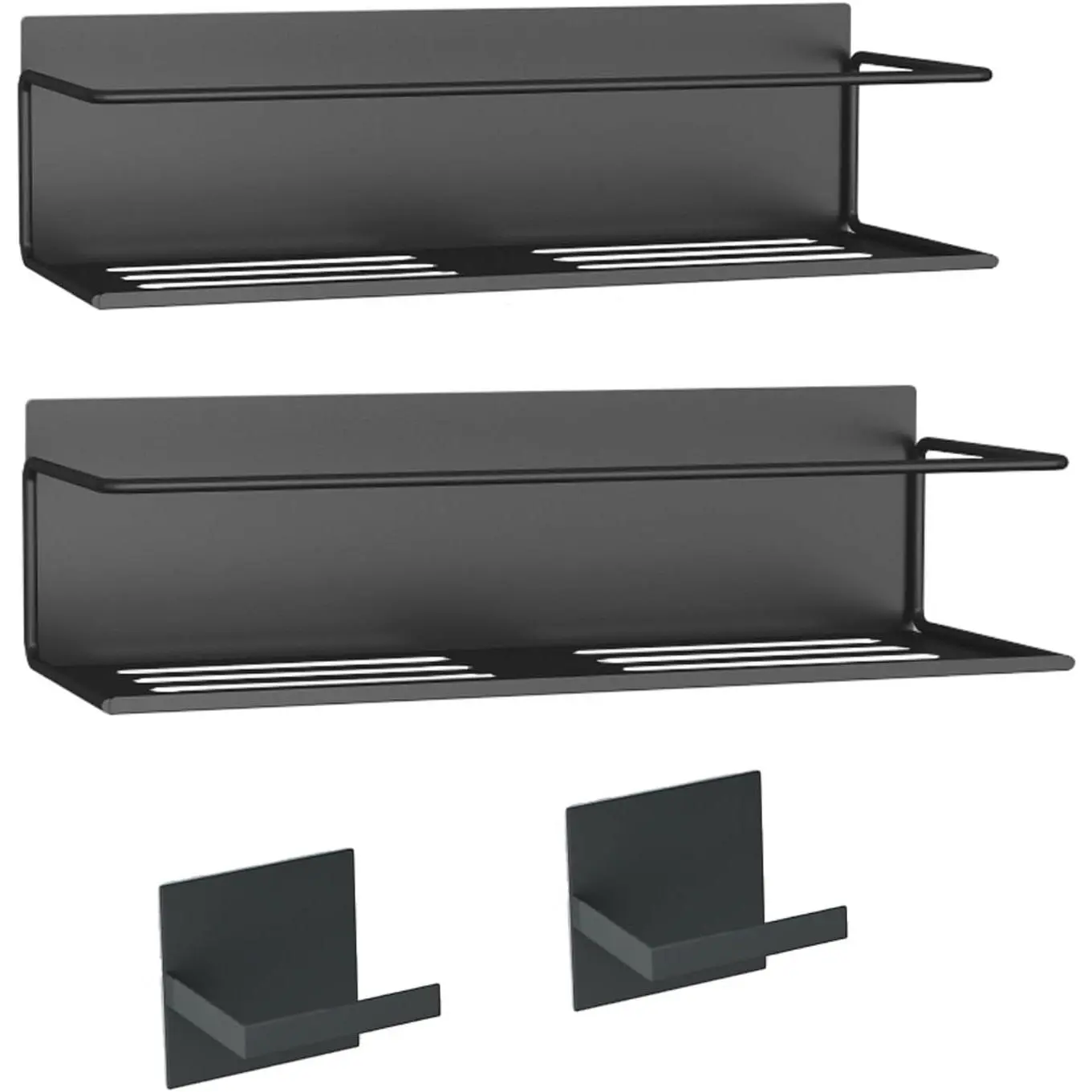 Rack For Refrigerator, Space Saving  Shelf For Fridge Black 2 Pack With  Paper Towel Holder