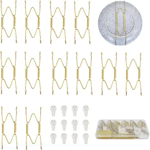 4 Inch Plate Hangers 12 Pack Plate Hangers for The Wall Suitable for 4-5 Inch Plate Wall Hangers for Display Invisible Decorative Plate Hooks for Hanging