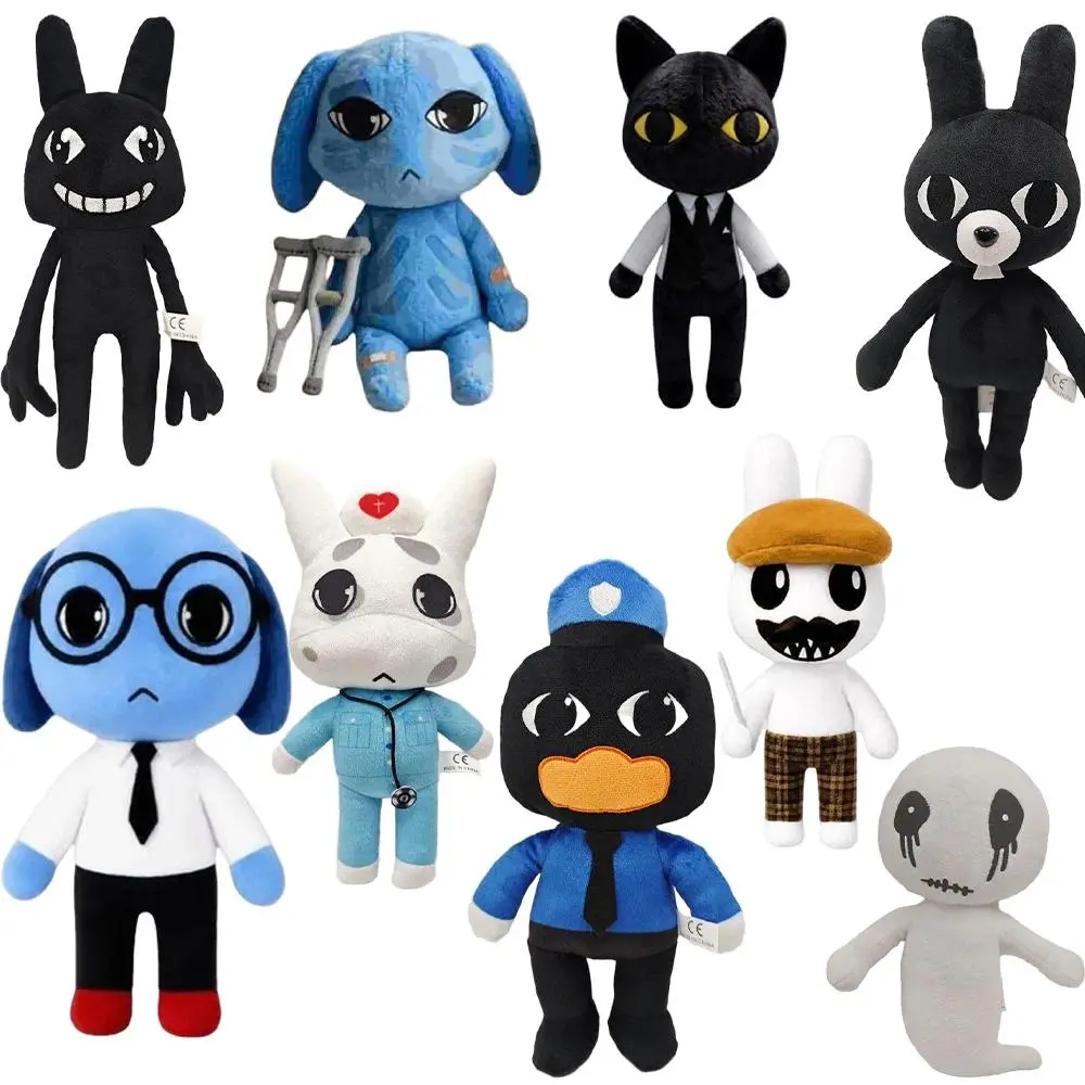 In Stock Horror Animal Hospital Blue Dog Penguin Bunny Plush Doll Cute Animal Game Peripherals Collectible Soft Toys.