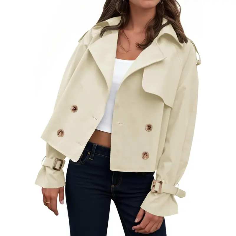 short trench coat womens - TikTok Shop