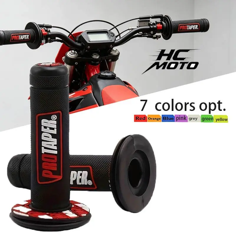 Pro Non-Slip Handle Grips, Universal Rubber Throttle Grips, Dirt Bike Scooter Motorcycle Modification Parts, Durable & Comfortable