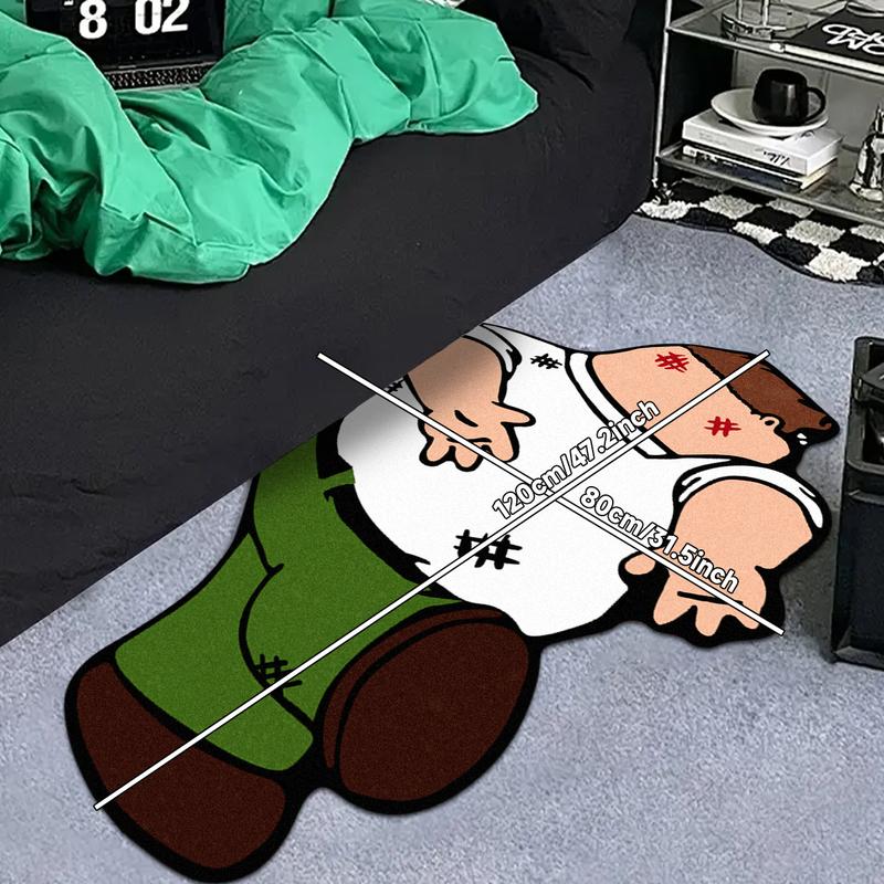 Cartoon Character Pattern Floor Mat, 1 Count Non-slip Soft Floor Carpet, Decorative Area Rug for Home Living Room Bedroom, Home Decor, Fluffy Rug