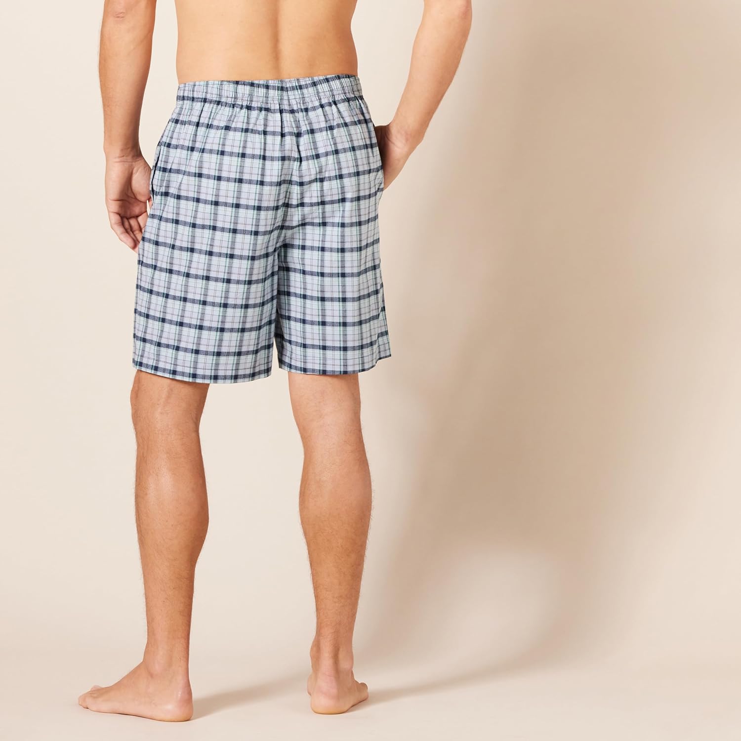 Men's Breathable Cotton Stretch Poplin Pajama Shorts with Drawstring