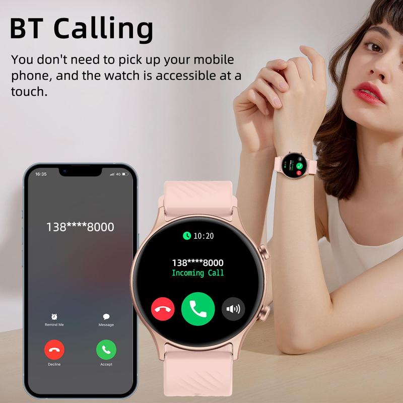 LIFEBEE Multifunctional Smart Watch for Women Men, (Answer/Make Calls) Fashionable Digital Health Smartwatch IP67 Waterproof Activity Sports Tracker for Women Men Wristwatch