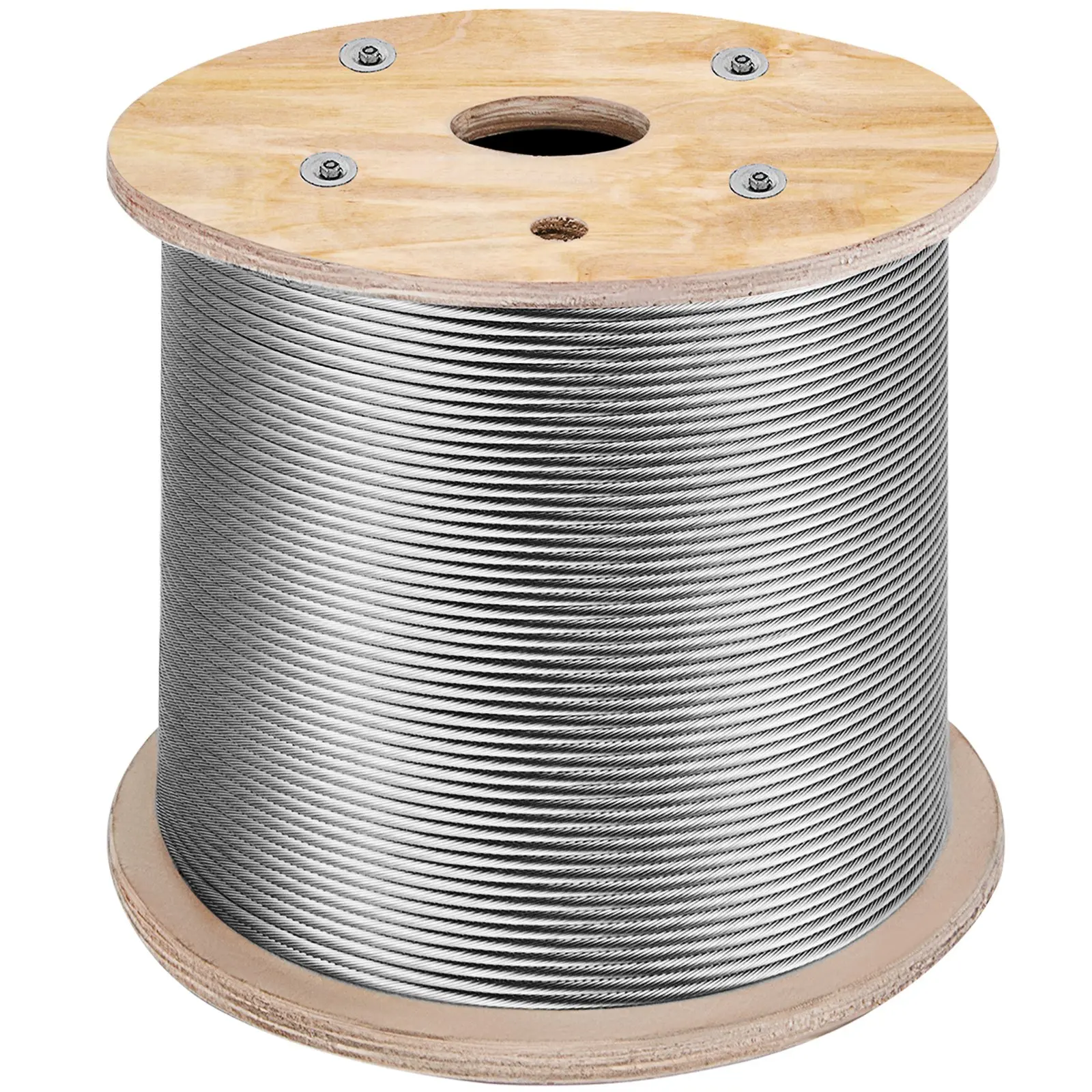 【DealsForYouDays】VEVOR 316 Stainless Steel Cable 1/8" 1x19 Steel Cable Wire Rope 150M/500FT Cable Railing Transport Wire Rope Cable for Railing Decking DIY Balustrade(150M)