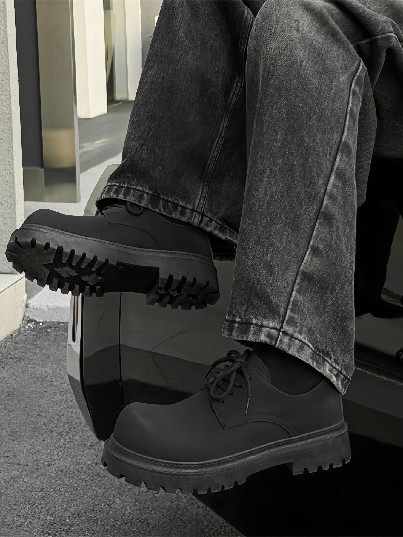 Men's Business Fashion Solid Color Lace Up Dress Shoes, Fashionable Comfortable Low Top Shoes for Daily Wear, Casual Versatile Shoes for Men, Boy, PU Leather Shoes