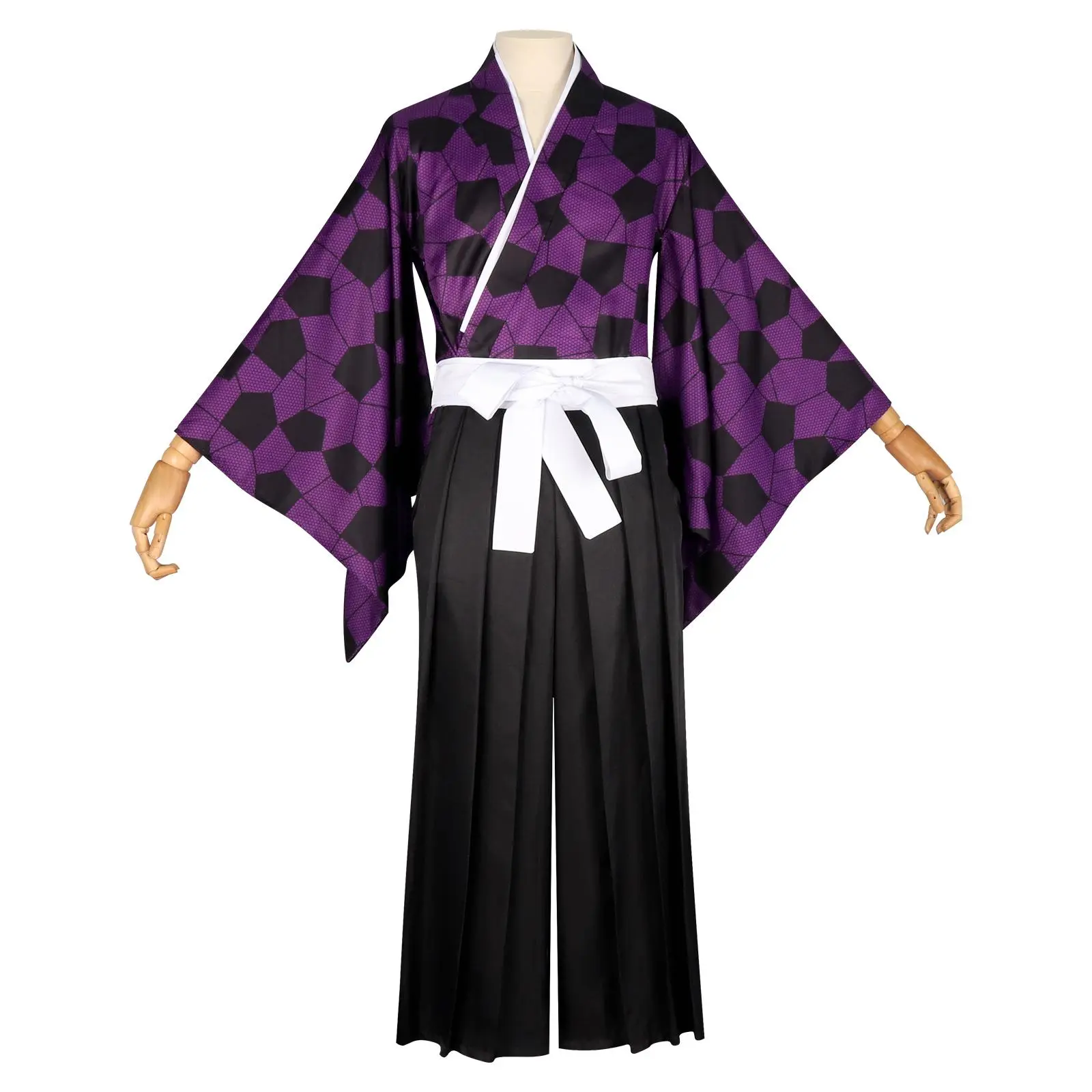 Anime Demon Slayer Kokushibo Role-Playing Clothes, Kimono Uniform for Halloween