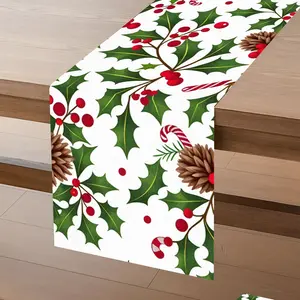 Tablecovers 1pc, a christmas pattern with a nutcracker and1, Rectangular table runner, kitchen table, dining room coffee table decoration, festive season tabletop accessories, 100% polyester, farmhouse party holiday dinner tablecloth