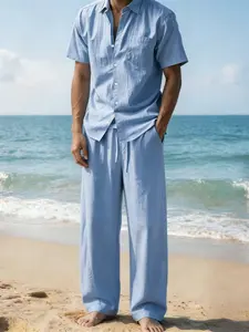2026 New Linen Long Sleeve Pants Set, Comfortable Casual Wear, Perfect for Everyday Use, Stylish and Breathable Fabric