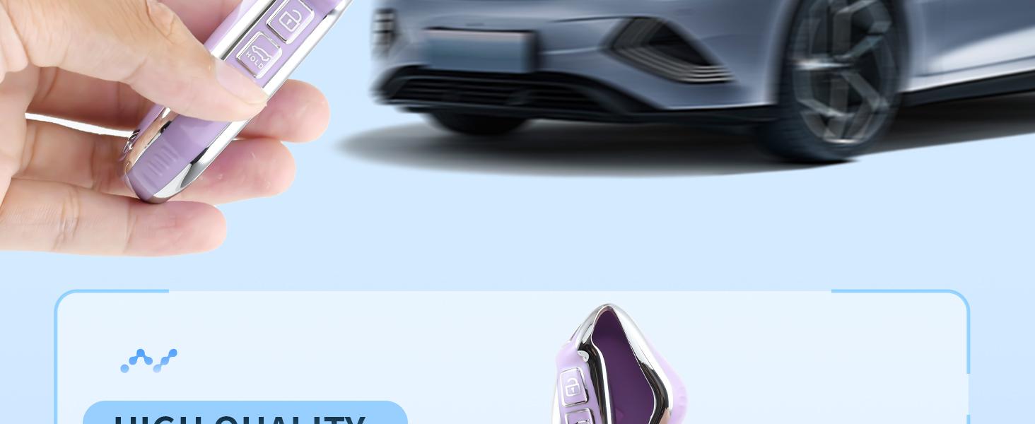 for Kia Key Fob Cover Special Key Fob Case Cover Holder for Kia Ceed Cerato Forte NIRO Seltos Sorento Soul Sportage Telluride K5 Accessories Smart Keyless Remote Key Protector, Purple
