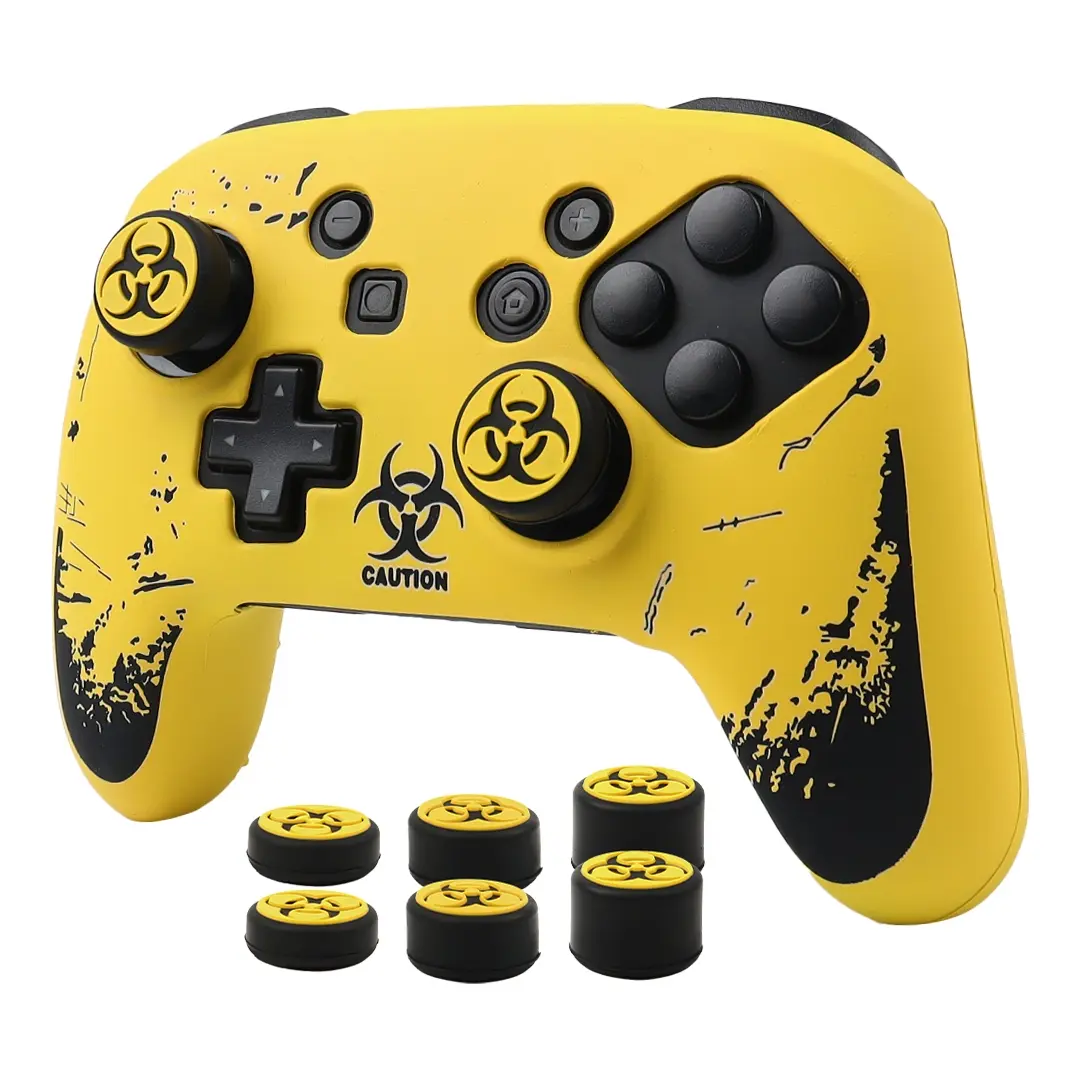 Laser Engraved Silicone Case Anti-Slip Grip Joystick Cover For Switch Pro Controller Skin Gaming  Accessories Covers