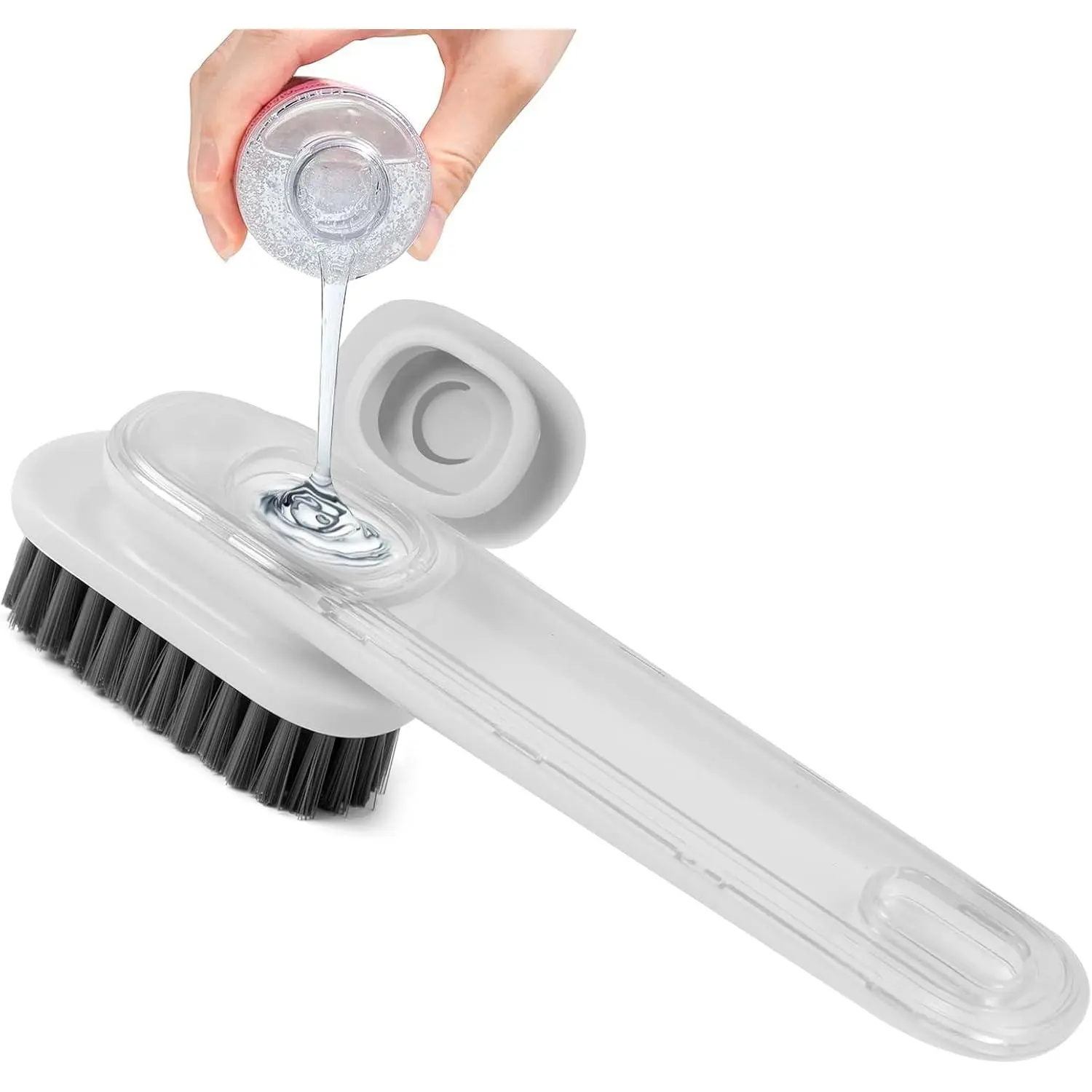 Shoe Brush, Liquid Dispenser Shoe Cleaning Brush, Laundry Brush for Stains  Clothes, Sneaker Cleaner Brush for Leather, Canvas, Knit, Multi-Purpose​ Cleaning Brush for Household & Outdoor
