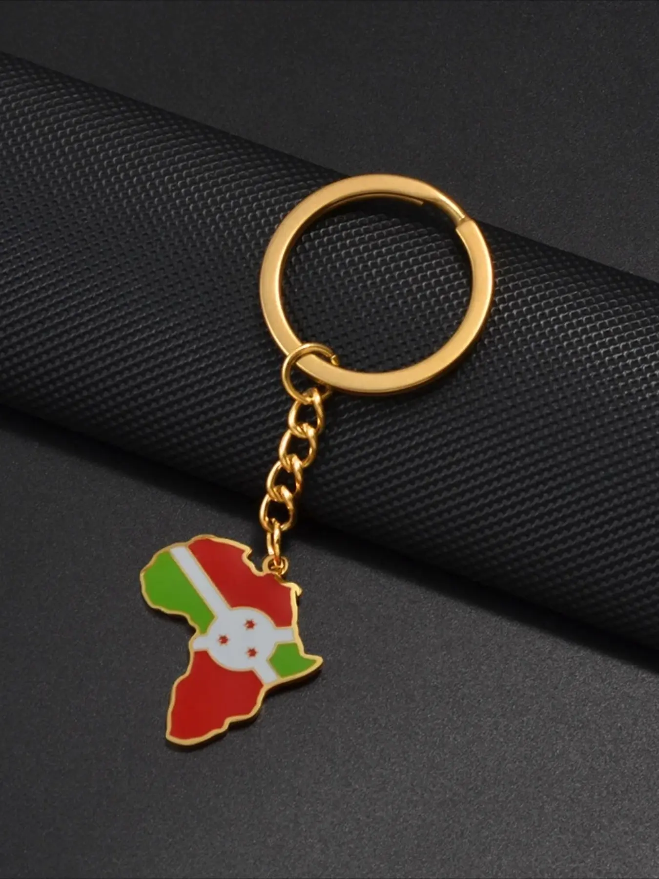 1pc African Map Keychain Woman Men Sierra Leone Nigeria Tunisia Morocco Sudan Burundi Congo Chad Rwanda Cote Dlvoire Keyring Cute Keychains For Car Keys