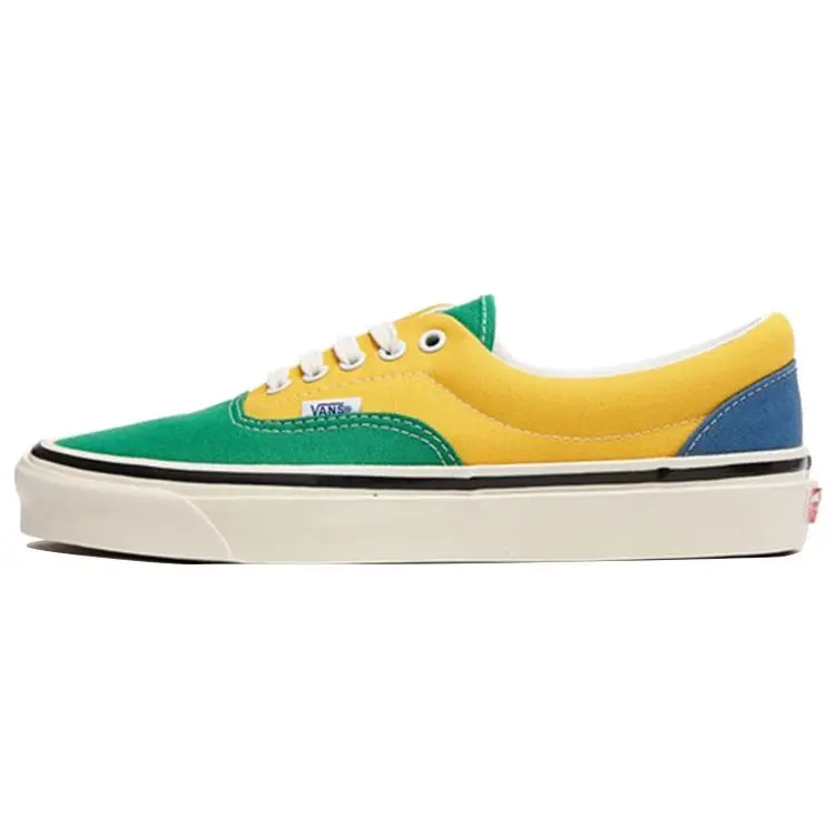 Vans Era 95 DX Anaheim Low-Top Skate Shoes for Men and Women in Yellow and Green Verifiable, with credentials and supporting global authentication