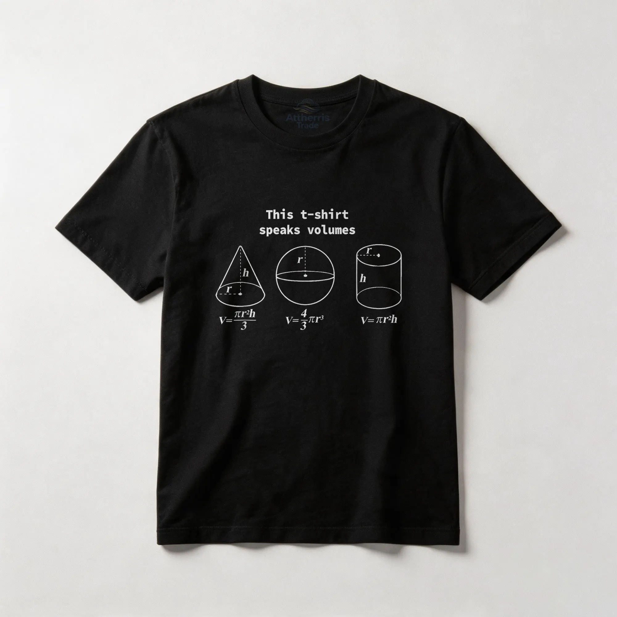 This Speaks Volumes Funny Maths Science Geeky Pun Cotton T-shirt, Graphic Crew Neck Soft Top Short Sleeve Casual Unsex Shirt for Men Women