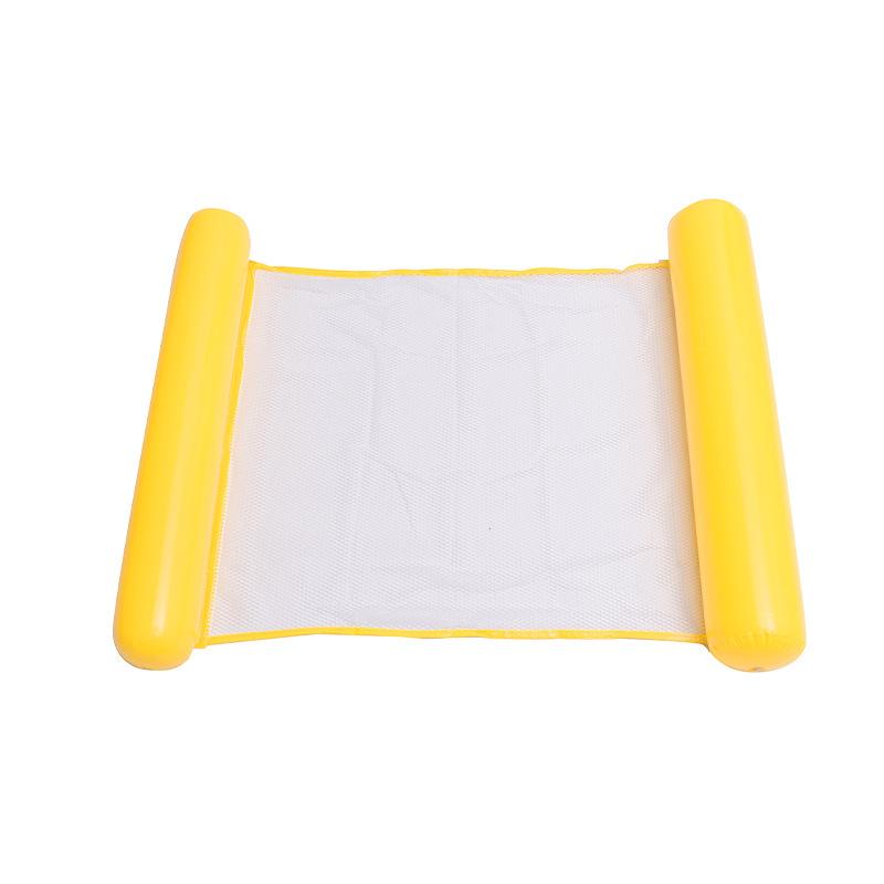 New inflatable floating lounger for outdoor use, foldable with backrest, mesh floating bed, water inflatable product, recliner floating bed