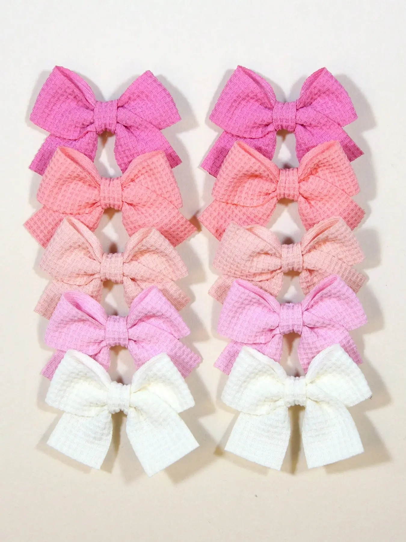 10pcs/Set New Cute Ribbon Bow Hair Clips, Handmade Hair Accessories For Girls