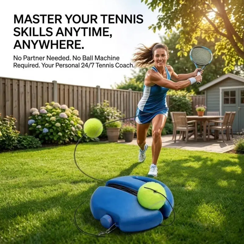 3pcs Tennis Trainer Kit with Stable Base & High Elastic String Balls, Solo Training Equipment for New Players, Perfect Sports Gift for Christmas and Halloween