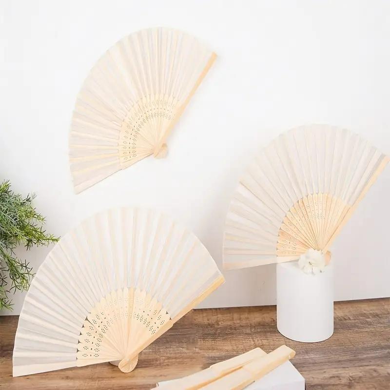 Chinese-Style Handheld Folding Fan, 1 Count Exquisite Wedding Party Bridal Hand Accessories, Oil Paper Umbrella Folding Fan, Home Decor
