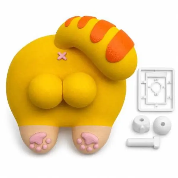 Cute Cat Butt 3D Light Switch Cover, Funny Wall Switch Decor, Novelty Room Ornament, For Cat Lovers, Bedroom Dorm Home Wall Decoration