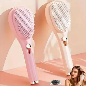 1pc/2pcs Retractable Air Cushion Hair Brush, Press-type Scalp Massage Comb. Cleanses scalp and boosts hair volume. Large size, suitable for long, thick and curly hair.