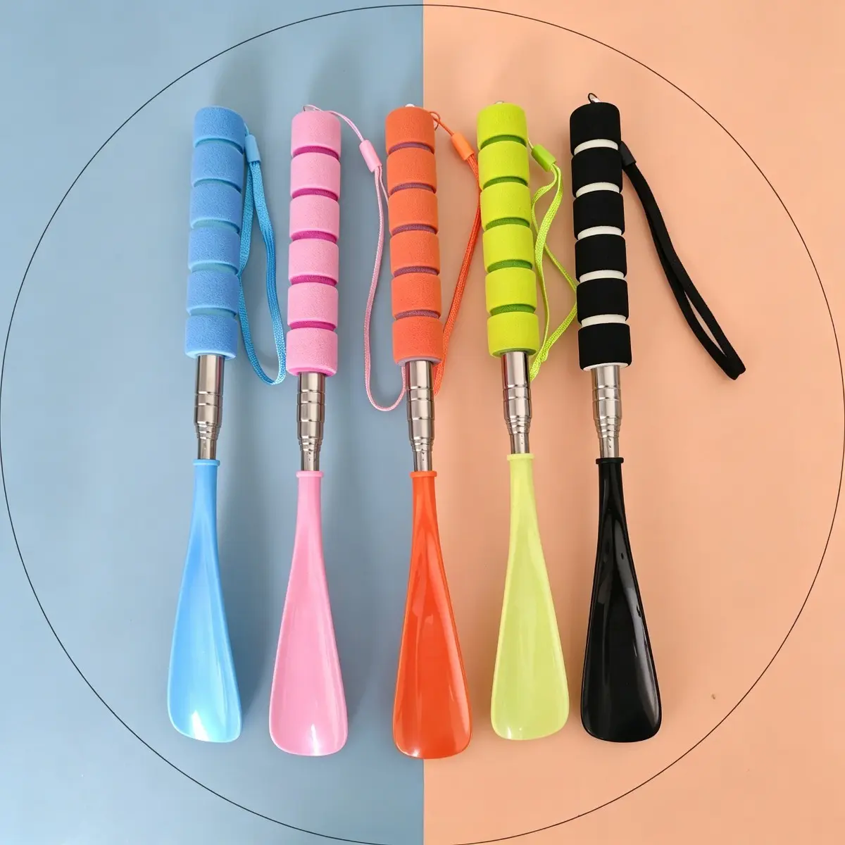 Stainless Steel Telescopic Shoe Horn, Adjustable Extendable Long Handle Shoe Helper, No Bending Shoe Puller For Pregnant Women And Elderly