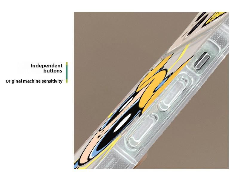 Powerpuff Girls Pendant Phone Case For iPhone 17 Pro Max 16 15 Plus 14 13 Pro Lens Flip Mirror Silicone Shockproof and Drop-Proof Protective Cover