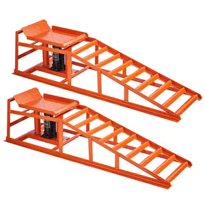 Hydraulic Car Ramps, 2 PCS 11000 lbs 5T, 10-14.2 Inch Lift Height, Heavy Duty Hydraulic Vehicle Ramps, Portable Car Lifts for Home Garage Maintenance and Oil Changes, Truck Vehicle Auto Repair, Orange