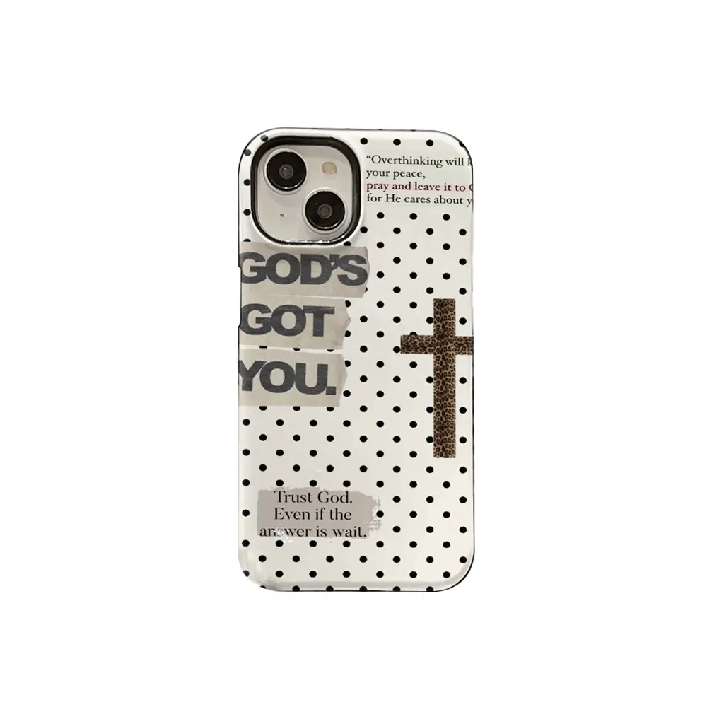 God's Got You Encouraging Quote Custom Cross TPU Cover - Vintage Paper Cut Art Mobile Accessories, Fits iOS iPhone 17,16,15,14,13,12,11 Plus Pro Max Uplifting Gift