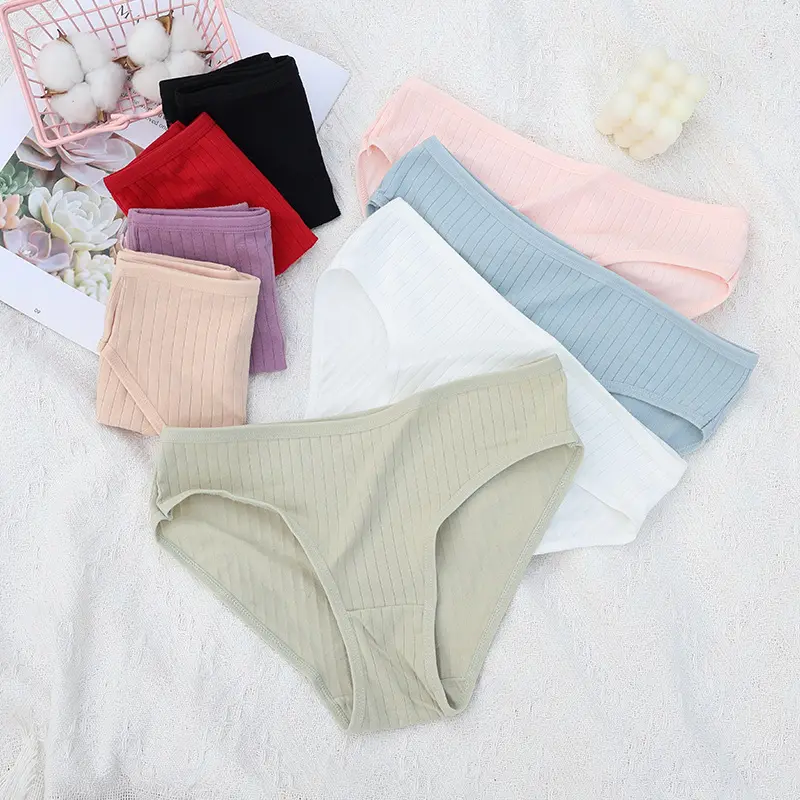 Women's Cotton Panties, Colorful Mid Rise Briefs, Soft Breathable Full Coverage Underwear for Plus Size Women