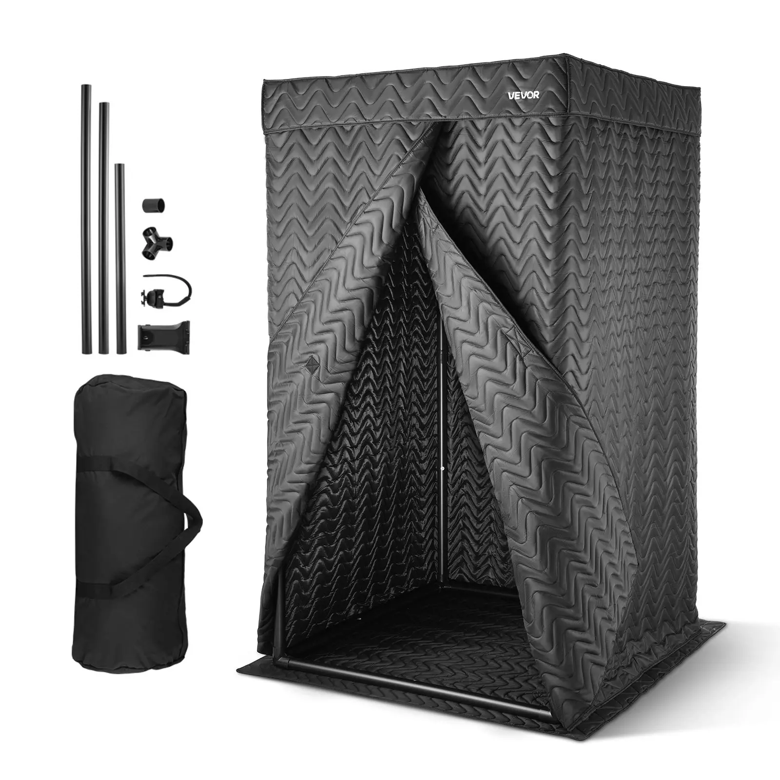 VEVOR 6.56 ft Portable Vocal Booth Pro-Grade Recording Studio for Echo-Free Vocals