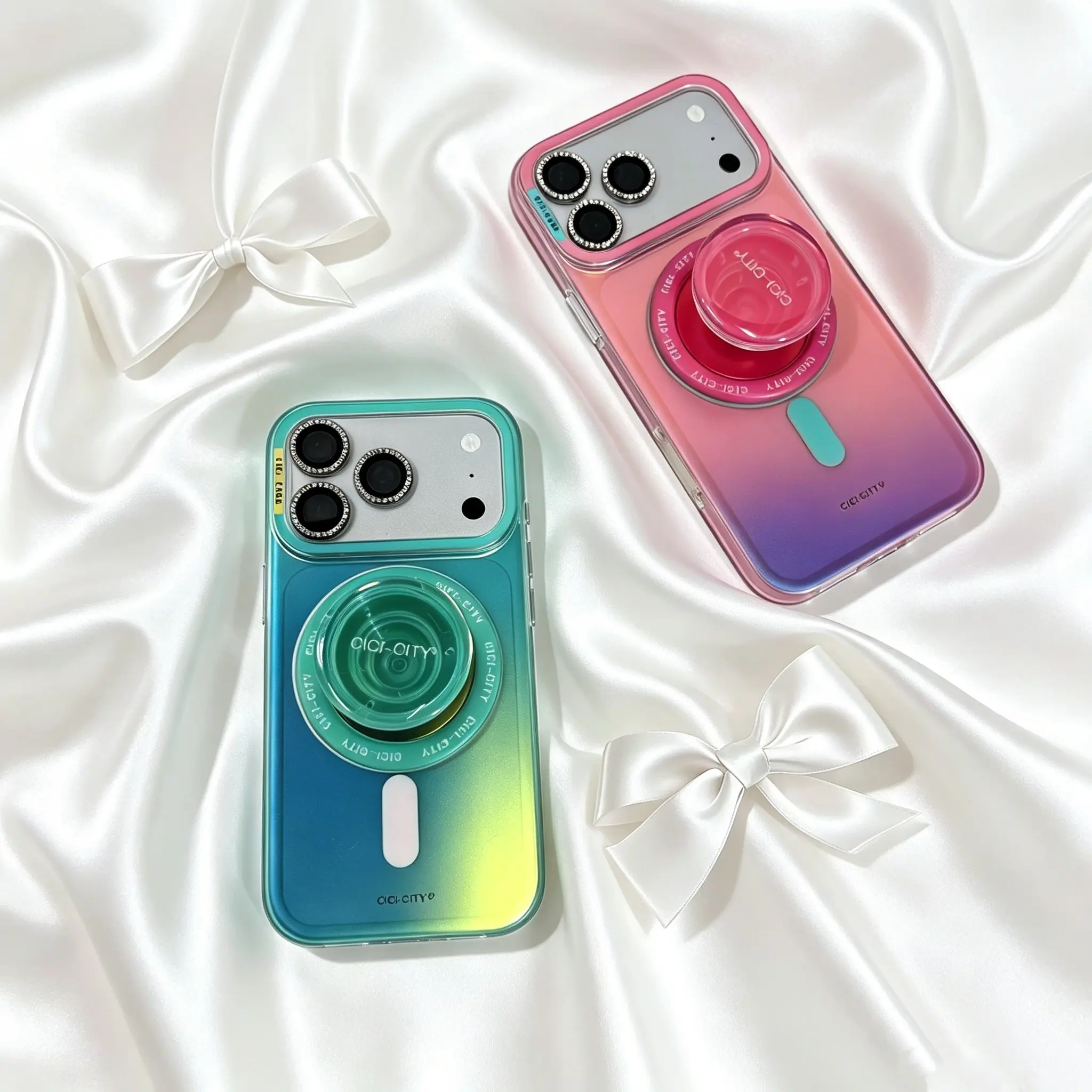 Soft Pastel Hues Durable Silicone Phone Case for iPhone 16 Pro Max, 15 Pro, 14, 13 - Women's Luxury Elegant Shockproof Smartphone Cover, Anti-Fingerprint Handheld Cellphone Accessory for Wireless Devices, Summer Fashion Item, Protection