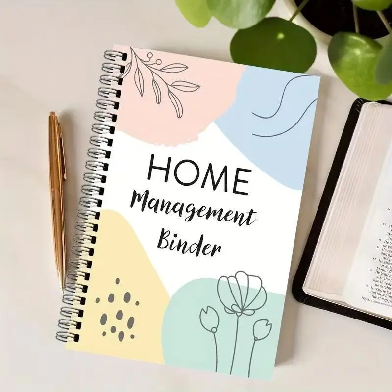 Home Management Binder Plan Book, Organize Your Home Tasks Efficiently, Essential Tool for Household Planning, Keep Track of Daily Activities