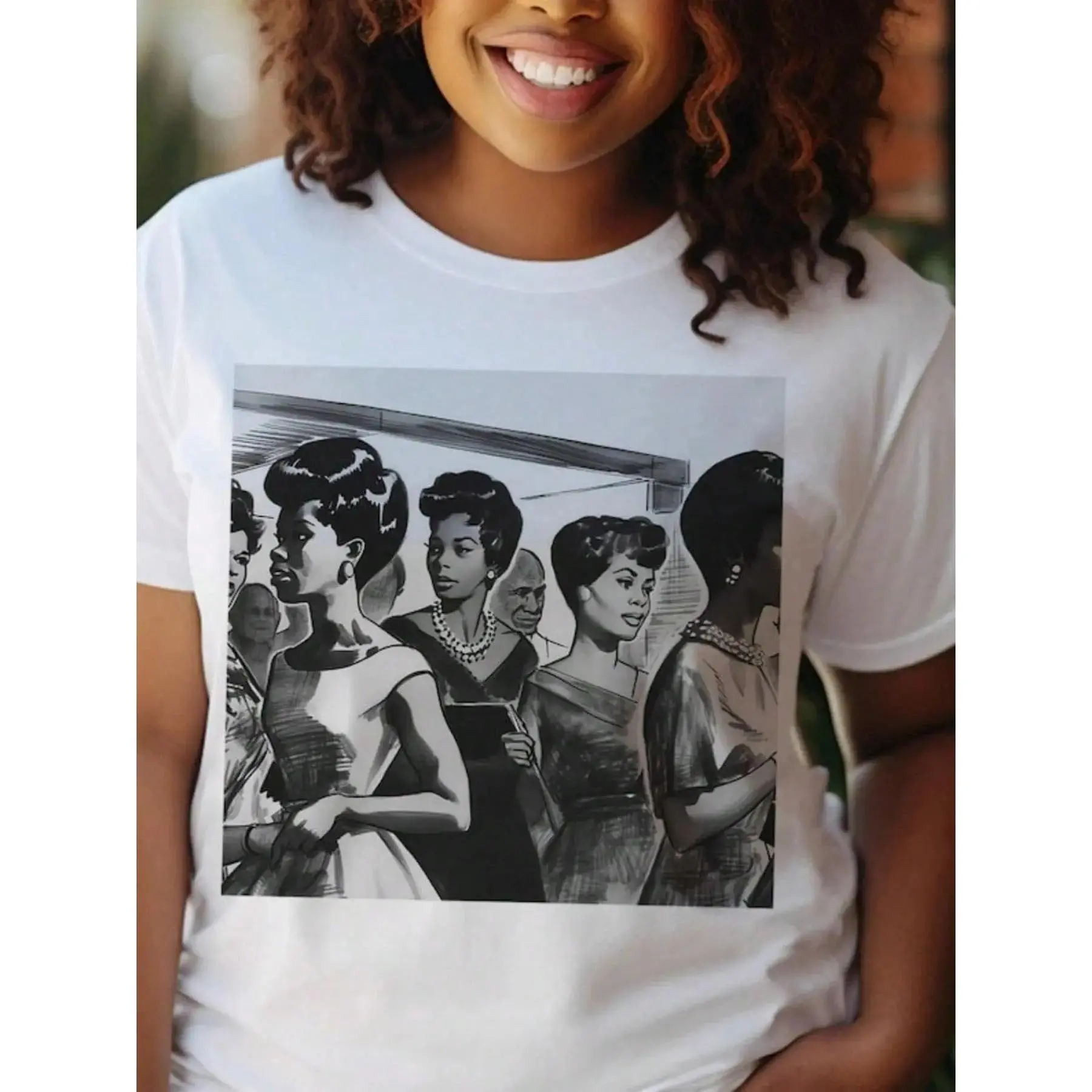 Old School Tee- African American Shirt Vintage 1950s Afrocentric Top - Adult Unisex