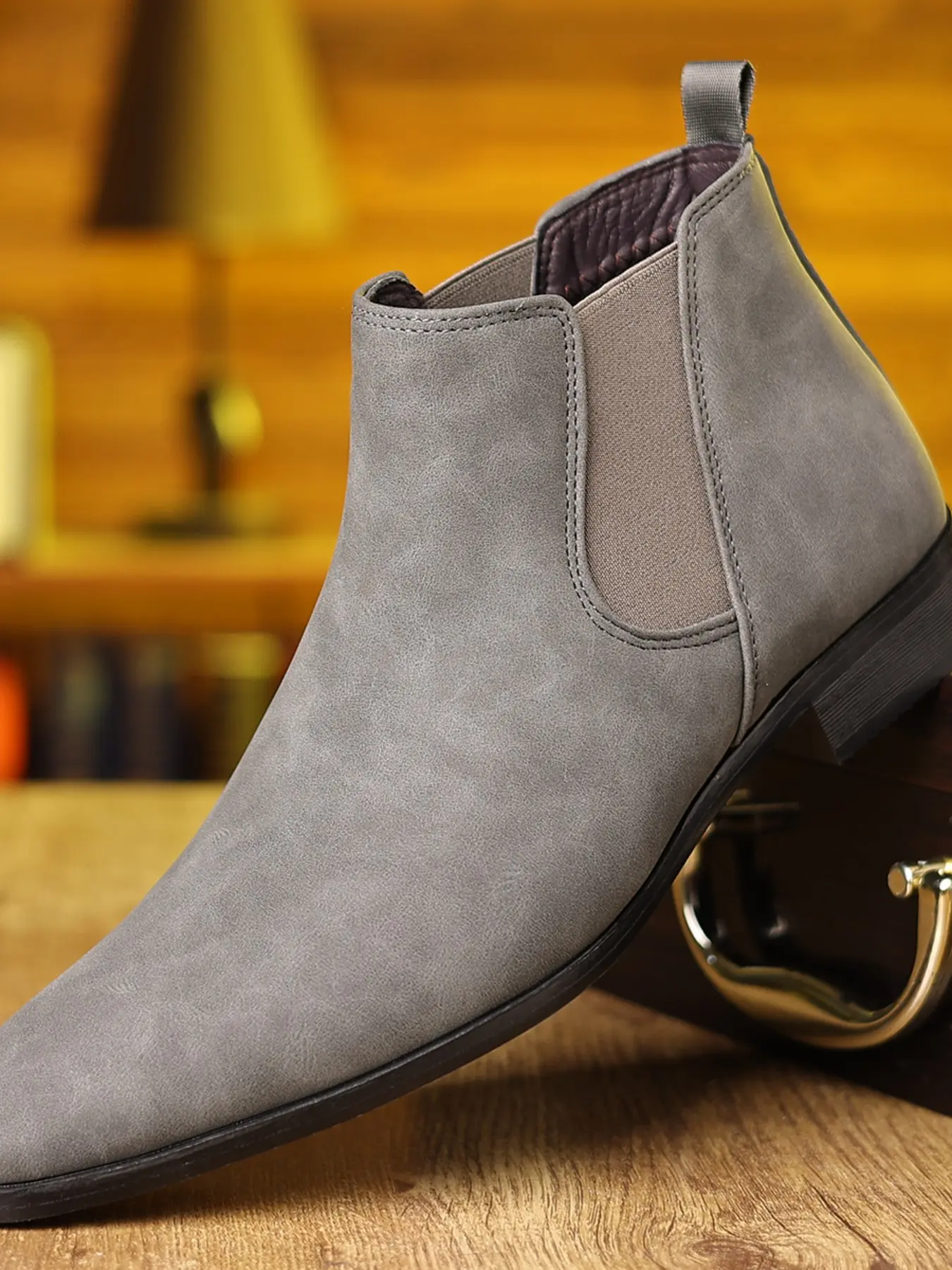 2205 Matte PU Leather Chelsea Boots, Closed, Minimalist Design, Classic, Above Ankle, Casual Style, All Seasons, Perfect for Suits and Coats, Footwear