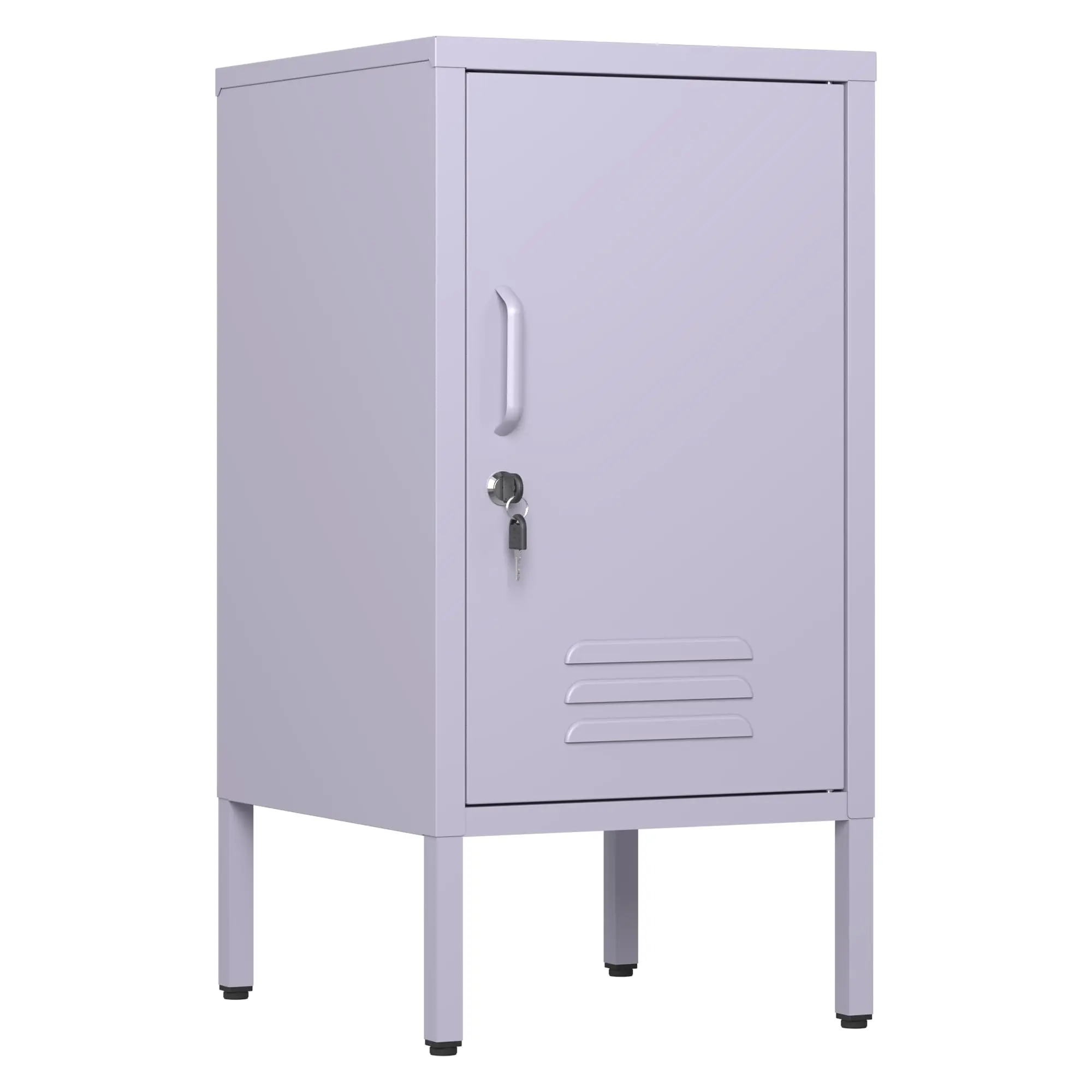 Metal Locker Nightstand with Shelf,Single Door Lockable Metal End Table,Modern Bedside Table, Versatile Side Cabinet for Bedroom, Living Room, or Office