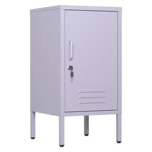Metal Locker Nightstand with Shelf,Single Door Lockable Metal End Table,Modern Bedside Table, Versatile Side Cabinet for Bedroom, Living Room, or Office