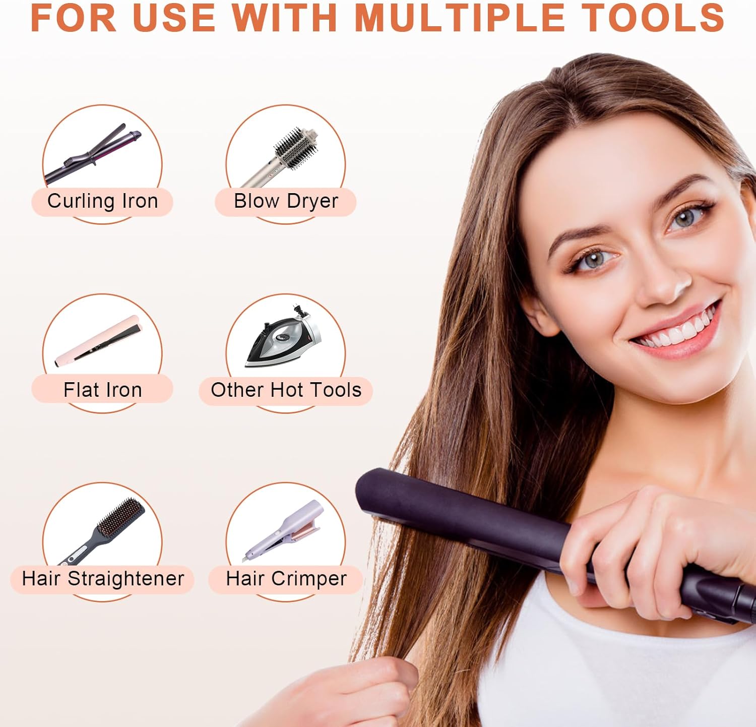 Oversize Silicone Heat Resistant Mat for Hair Styling Tools, Hot Tools Holder, Curling Iron Mat, Portable Travel Flat Iron Hair Straightener Pad Cover