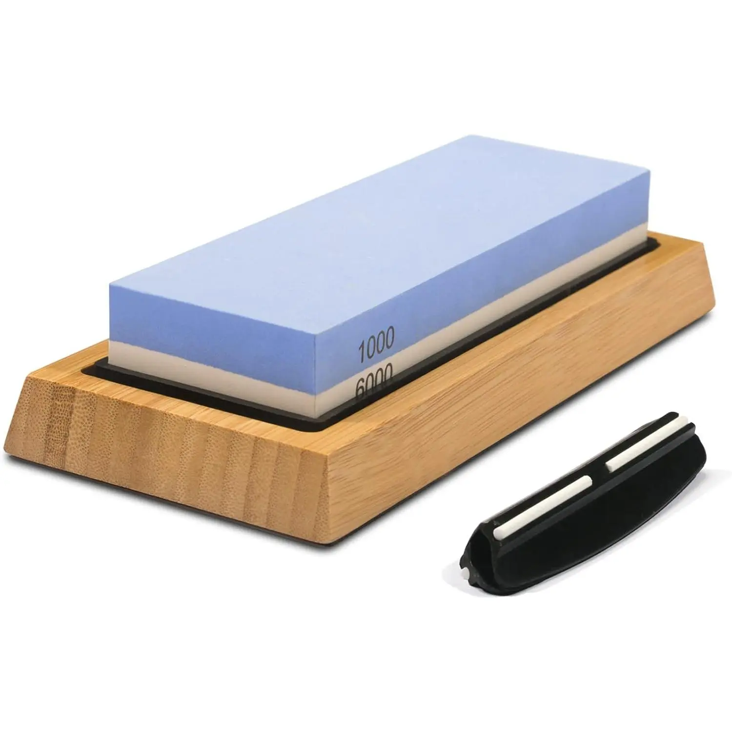 Whetstone  Sharpening Stone Kit - Double Sided Whetstone  Sharpener 1000/6000 Grit, Professional Honing Sharpening Stone Set With Slip-Resistant  Base and Angle Guide