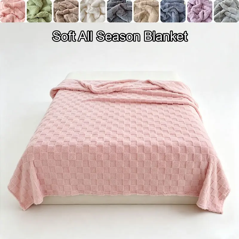 Checkered Pattern Blanket, Soft and Plush, Multi-Color and Sizes, Comfortable for Bed and Sofa, Warm for All Seasons, Perfect Gift, Super Soft Blanket