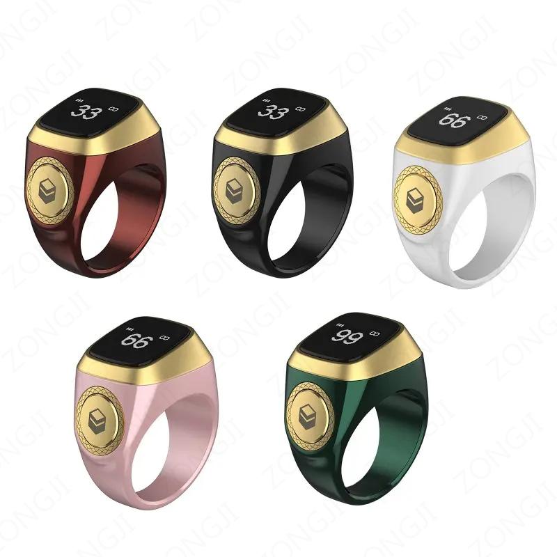 2025 Smart Zikr Ring Praise Tasbih Tally Electronic Digital Counter for Muslims Prayer Time Vibration Reminder Waterproof