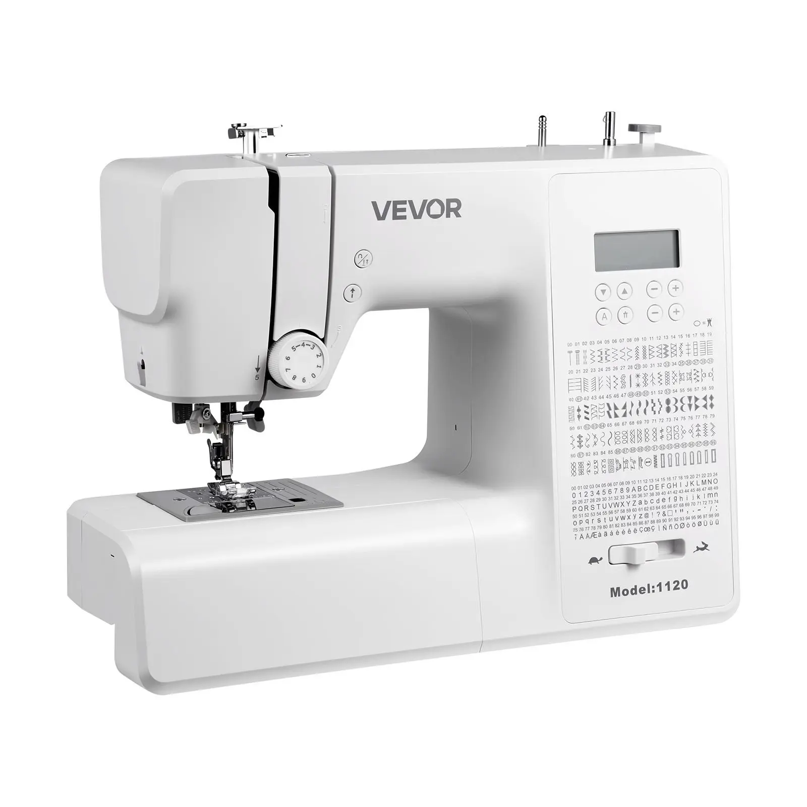 【DealsForYouDays】VEVOR Computerized Sewing Machine - Heavy-Duty Metal Frame, 200 Stitch Applications, LCD Screen, Foot Pedal, LED Light, Powerful Motor for Crafts, Mending