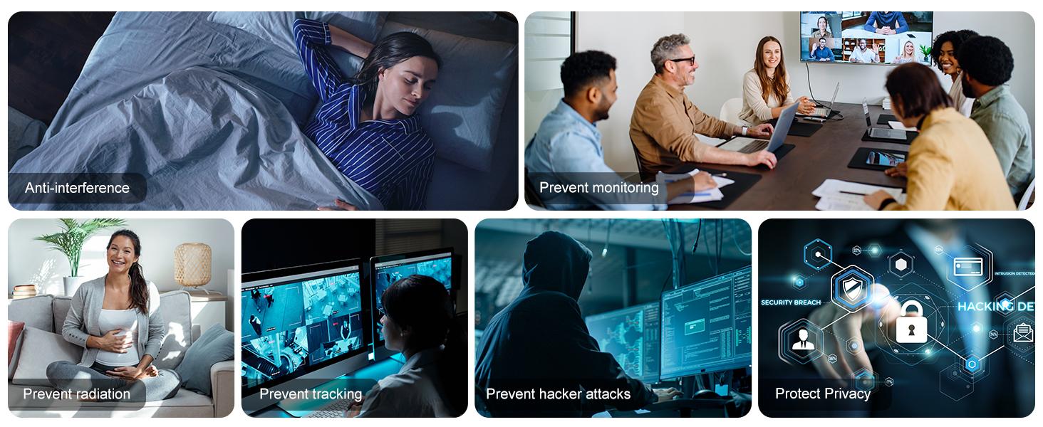 Faraday Bags, Waterproof Fireproof Money Bag for Cash, Important Document Storage Organizer for Valuables, Legal Documents Safe, Fireproof & Waterproof (Black)