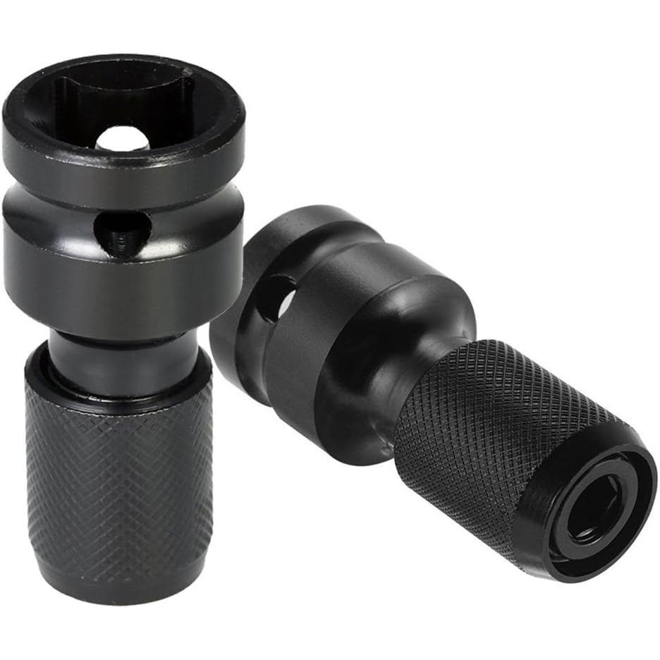 1/2-Inch Square Drive to 1/4-Inch Hex Female Socket Adapter Converter, Quick Release Chuck Adaptor for Impact and Ratchet Wrenches